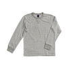 BOYS STRIPE TEE BY GP (4-12 YEARS ) WHITE-GREY