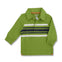 BOY'S GREEN STRIPE POLO | ON-(6M-5Y)