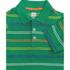 BOY'S MULTI STRIPED GREEN POLO | ON-(12M-5Y)