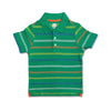 BOY'S MULTI STRIPED GREEN POLO | ON-(12M-5Y)