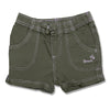 GIRL'S B-GRADE DESERT GREEN COTTON BEACH SHORTS | OVS-(9M-36M)