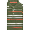 BOY'S GREEN STRIPE POLO | ON-(6M-5Y)