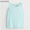 GIRL'S STRIPPED COTTON T-SHIRT | MNG-(4Y-14Y)