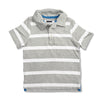 BOY'S GRAY STRIPE POLO | ON-(12M-5Y)