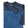 BOYS MELANGE 2 TONE POCKET TEE| COPPER DENIM-(2Y-16Y)