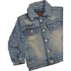KIDS DISTRESSED DENIM JACKET | EX.T-(2Y-12Y)