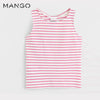 GIRL'S STRIPPED COTTON T-SHIRT | MNG-(4Y-14Y)