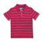 BOYS RED-NAVY STRIPE POLO | ON