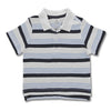 BOY’S WHITE-NAVY STRIPE POLO BY ON (6M-3YRS)