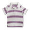 BOY'S WHITE PURPLE STRIPE POLO | ON-(12M-4Y)