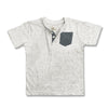 BOYS MELANGE POCKET TEE | COPPER DENIM-(2Y-7Y)
