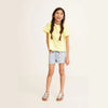 GIRL'S GATHERED SLEEVE T-SHIRTS | MNG-(4Y-14Y)
