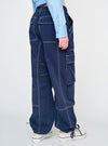 LADIES B-GRADE CONTRAST CARGO PANT - P&B