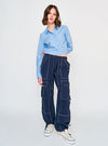 LADIES B-GRADE CONTRAST CARGO PANT - P&B