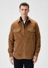 MEN REGULAR FIT CORDUROY SHIRT - ONLY.S