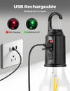 LED CAMPING LAMP, USB RECHARGEABLE & WATERPROOF