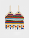 Floral Crochet Crop Top For Women & Teen Girl