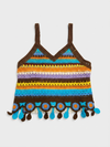 Floral Crochet Crop Top For Women & Teen Girl