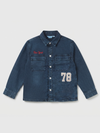 BOY'S EMBROIDERED DENIM OVERSHIRT -(8-9)YEARS