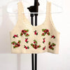 Floral Crochet Crop Top For Women & Teen Girl