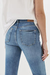 WOMEN'S B-GRADE HIGH-WAIST FLARED JEANS - P&B