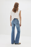 WOMEN'S B-GRADE HIGH-WAIST FLARED JEANS - P&B