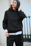 LADIES CASUAL PLAIN HOODIE - ZR