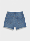 GIRL'S RIPPED DENIM SHORTS -GP -(6-14YEARS)