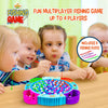 Fishing Game Play Set - 45 Magnetic Fish, 8 Poles, Rotating Board