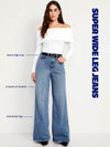 WOMEN'S HIGH-RISE SUPER WIDE LEG JEANS - ON