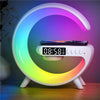 G63 Multifunction Wireless Charger Pad, Stand Speaker, Alarm Clock, RGB Night Light Lamp