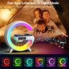 G63 Multifunction Wireless Charger Pad, Stand Speaker, Alarm Clock, RGB Night Light Lamp