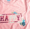 GIRL'S HAPPY REVERSE SEQUIN T_SHIRT | HAPPY KIDS-(7Y-12Y)