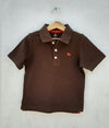 BOYS LION LOGO POLO BY ON-BROWN (6-12M)
