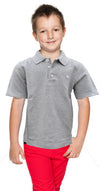 BOYS LION LOGO POLO BY ON- Grey (12M-5YRS)