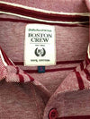 Men's Burgundy Stripe Polo | BOSTON CREW