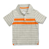 BOY'S GRAY STRIPE POLO | ON-(12M-5Y)