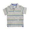 BOY'S GRAY STRIPE POLO | ON-(12M-5Y)