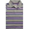 BOYS GREY-PURPLE JERSEY POLO BY ON-( 4&5YRS)
