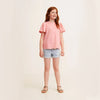 GIRL'S GATHERED SLEEVE T-SHIRTS | MNG-(4Y-14Y)