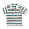 BOY'S WHITE STRIPE POLO | ON-(12M-5Y)